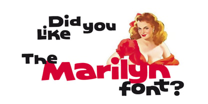 Marilyn Font Poster 1
