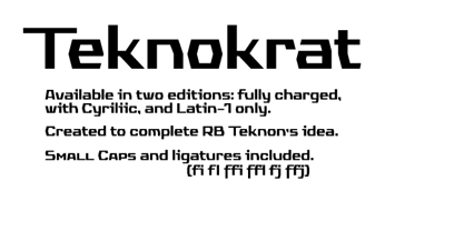 RB Teknokrat Font Poster 1