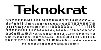 RB Teknokrat Font Poster 2