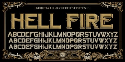 H74 Hellfire Font Poster 1