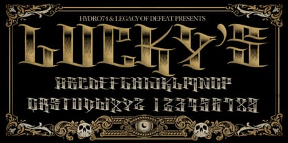 H74 Lucky's Flash Font Poster 1