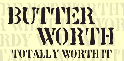 Butterworth Font Poster 1