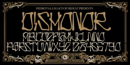 H74 Dishonor Font Poster 1