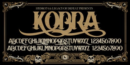 H74 Kobra Font Poster 1