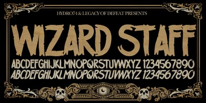 H74 Wizard Staff Font Poster 1