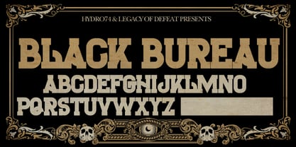 H74 The Black Bureau Font Poster 1