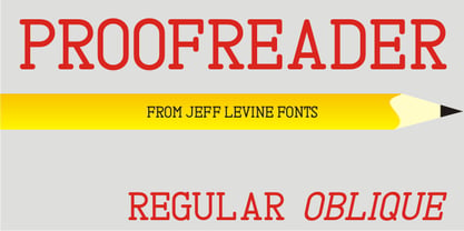 Proofreader JNL Font Poster 1
