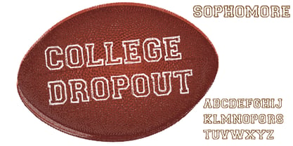 College Dropout Sophomore Font Poster 1