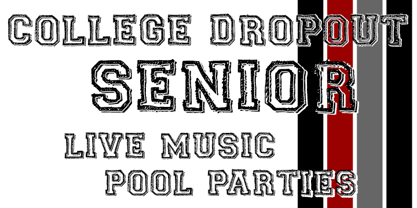 College Dropout Senior Font Poster 1