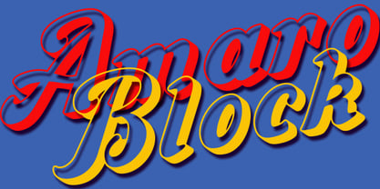 Amaro Block Font Poster 1