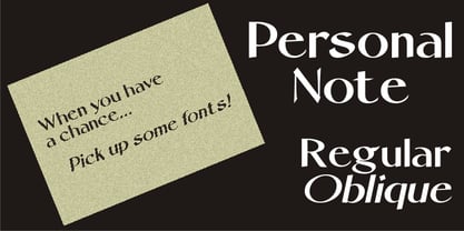 Personal Note JNL Font Poster 1