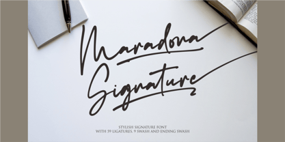 Maradona Signature Font Poster 1