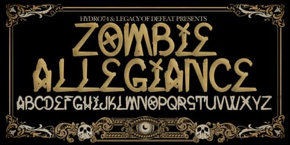 H74 Zombie Allegiance Font Poster 1
