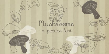 Mushrooms Font Poster 1
