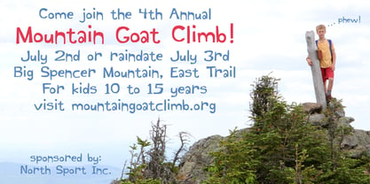 Mountain Goat Font Poster 3