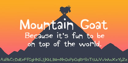 Mountain Goat Font Poster 1