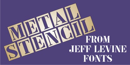 Bold Metal Stencil JNL Font