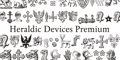 Heraldic Devices Premium Font Poster 6