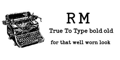 RM True To Type Font Poster 4