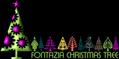 Fontazia Christmas Tree Fuente Póster 1