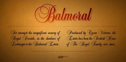 Balmoral Font Poster 1