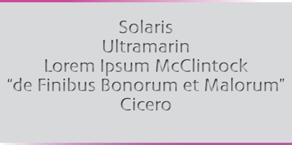Solaris Font Poster 2