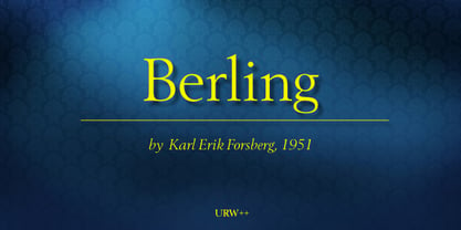 Berling Font Poster 1