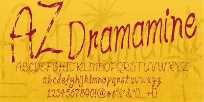 AZ Dramamine Font Poster 1
