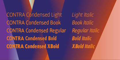 Contra Condensed Font Poster 2