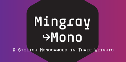 Mingray Mono Font Poster 1