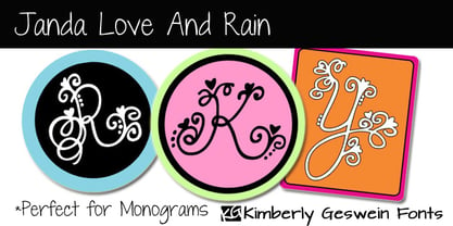 Janda Love And Rain Font Poster 1