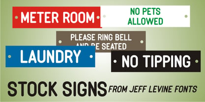 Stock Signs JNL Font Poster 1