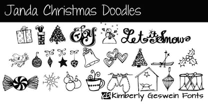 Janda Christmas Doodles Font Poster 1