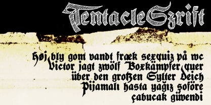 Tentacle Szrift Font Poster 2