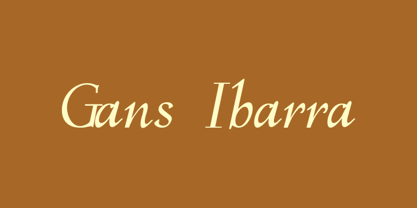 Gans Ibarra Font Poster 1