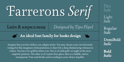 Farrerons Serif Police Poster 1