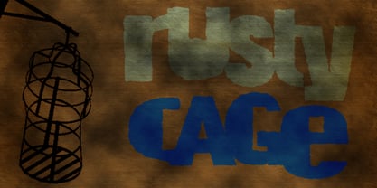 Rusty Cage Font Poster 1