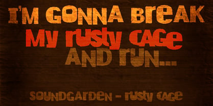 Rusty Cage Font Poster 2