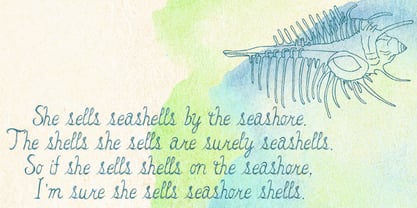 Seashells Font Poster 2