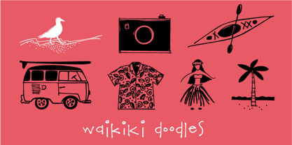 Waikiki Doodles Font Poster 3