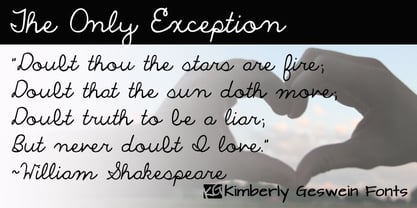 The Only Exception Font · 1001 Fonts