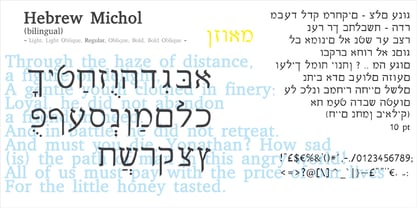 Hebrew Michol Font Poster 7
