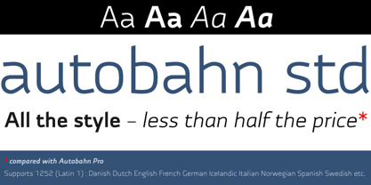 Autobahn Std Font Poster 1