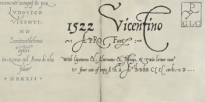 1522 Vicentino Font Poster 1
