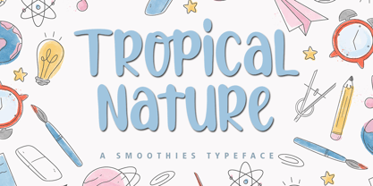 Tropical Nature Font Poster 8