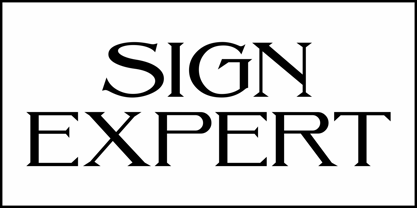 Sign Expert JNL Font Poster 2