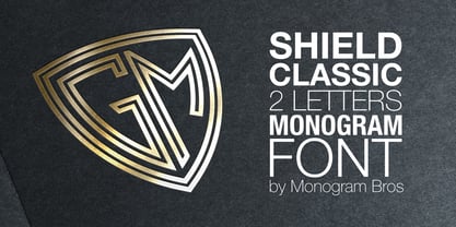 Shield Classic 2 Letters Font Poster 5