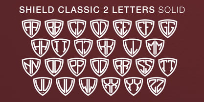 Shield Classic 2 Letters Fuente Póster 2