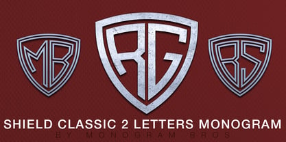Shield Classic 2 Letters Font Poster 1