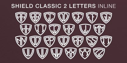 Shield Classic 2 Letters Fuente Póster 4